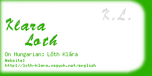 klara loth business card